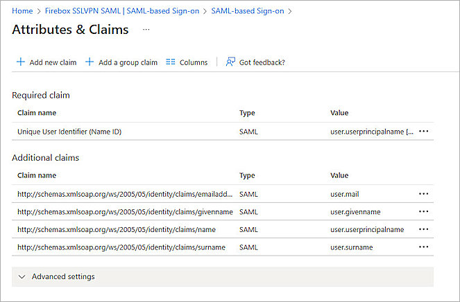 Screenshot of Entra ID, Azure SAML app setup 6